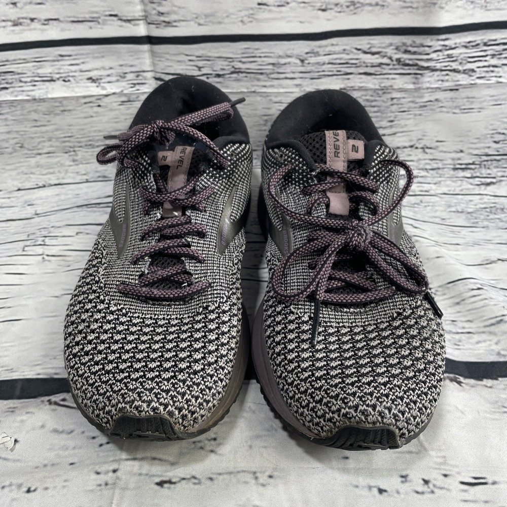 Brooks Revel 2 Womens Shoes Sneakers Size 7.5 Black Purple 1202811B047 Running